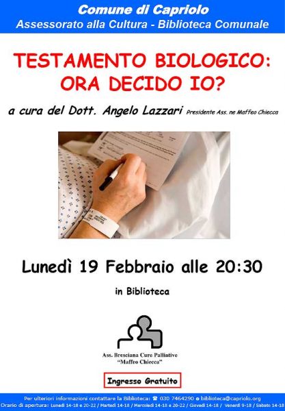 Capriolo testamento biologico